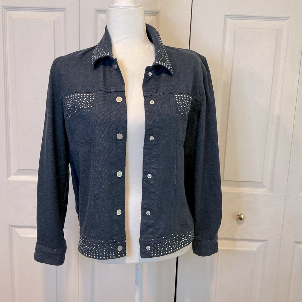 🌹🌹🌹 Alfred Dunner Blue Cotton Jacket - 14 P
